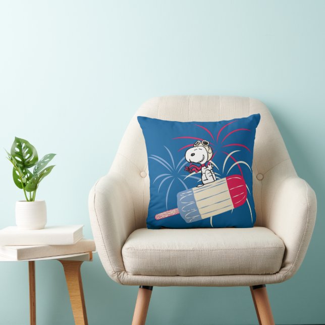Coussin Flying Ace Snoopy on Ice Pop (Chaise)
