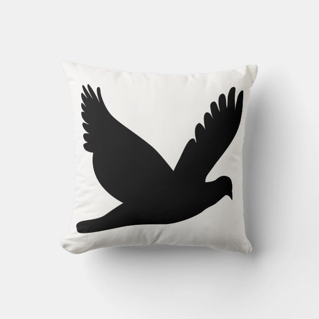 Coussin Flying dove silhouette (Recto)