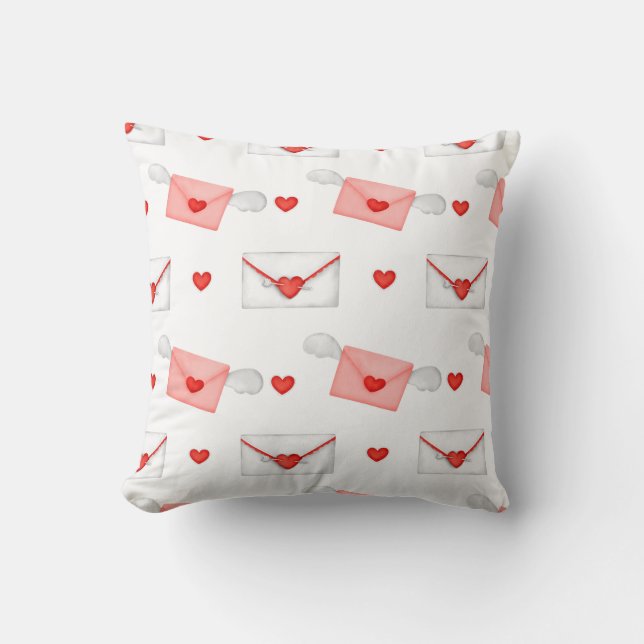 Coussin Flying Love Letters Motif (Recto)