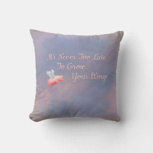 Coussin Flying Pig Grow Your Wings