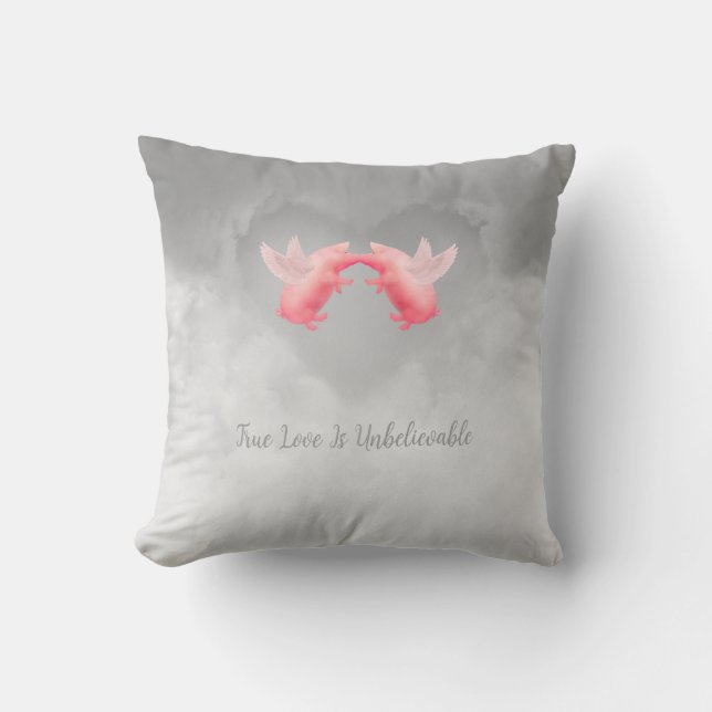 Coussin Flying Pigs Incroyable Love (Recto)