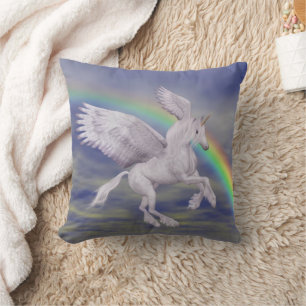 Coussin Flying Unicorn Rainbow Imaginaire Art