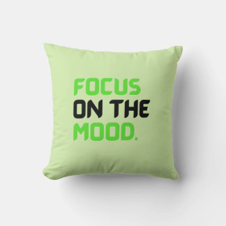 Coussin Focus sur l'humeur - Design minimaliste de typogra