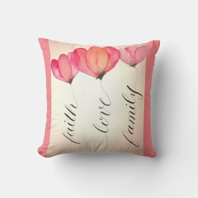 Coussin Foi, amour et    familleDe quoi avez-vous besoin ? (Recto)