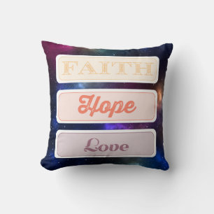 Coussin Foi, Espoir, Amour