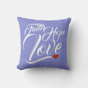 Coussin Foi Espoir et amour