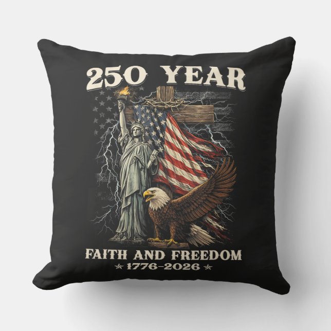 Coussin Foi et liberté 250e anniversaire  (Recto)