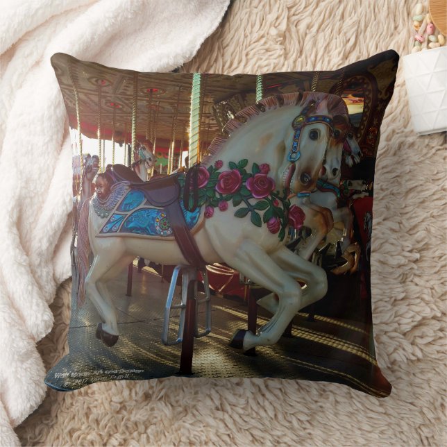 Coussin Foire carnavalesque Carousel Horse Photo (Couverture)