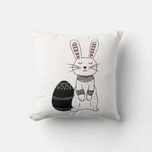 Coussin Folk Lapin de Pâques lapin Jetez l'oreiller