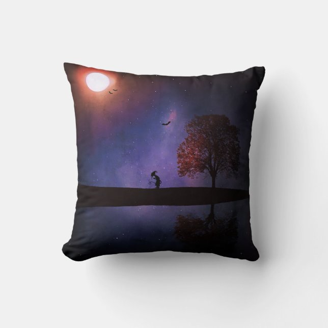 Coussin foncé d'imaginaire de nuit (Recto)
