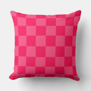 Coussin Fond à carreaux roses