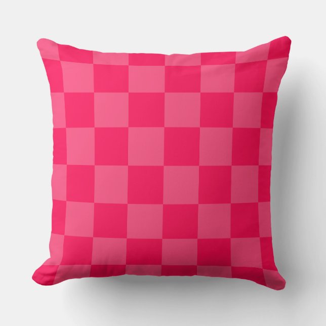 Coussin Fond à carreaux roses (Recto)