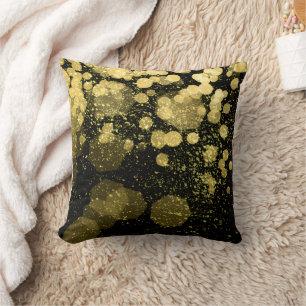 Coussin Fond Abstrait Bokeh Paillettes Dorées