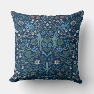 Coussin Fond bleu Morris Vintage motif Blackthorn