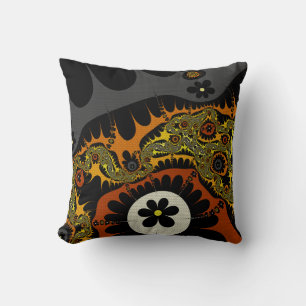 Coussin Fond d'art de peinture abstraite graphique fractal