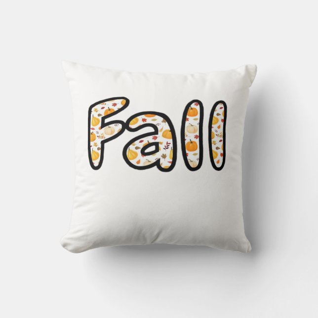 Coussin Fond d'automne avec citrouille Imprimé de saison a (Recto)