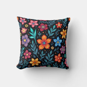 Coussin Fond de bouton floral coloré