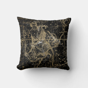 Coussin Fond de carte céleste étoilé vintage