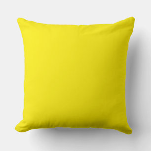 Coussin fond de couleur jaune canari