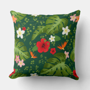 Coussin Fond de fleurs tropicales 7