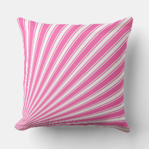 Coussin Fond de rayons de soleil funky rose vif