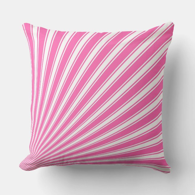 Coussin Fond de rayons de soleil funky rose vif (Recto)