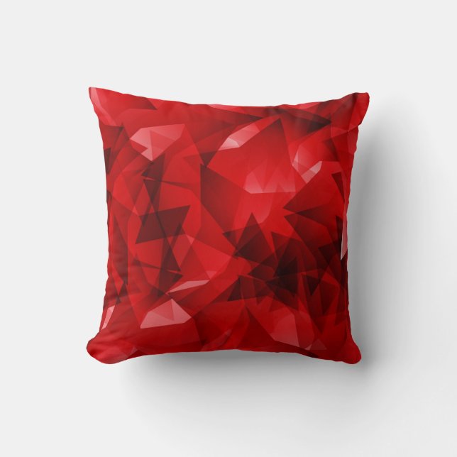 Coussin Fond géométrique abstrait rouge-51083 (Recto)