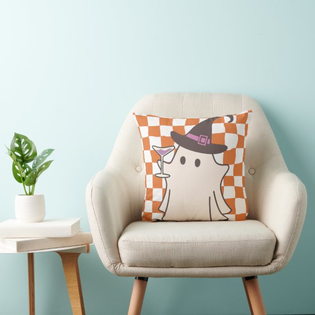 Coussin Fond ondulé Halloween mignon  (Chaise)