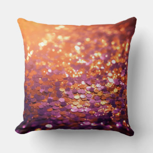 Coussin Fond Pailleté Orange Violet-77996