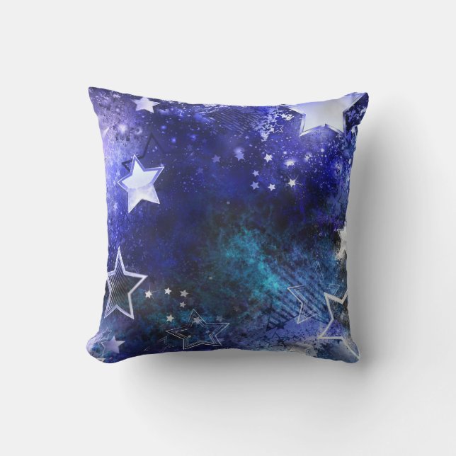 Coussin Fond spatial avec étoiles (Recto)