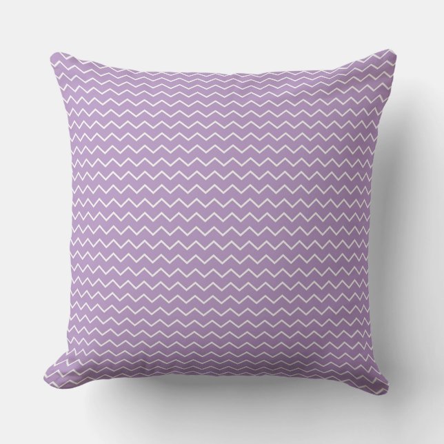 Coussin Fond violet clair avec motif zigzag (Recto)