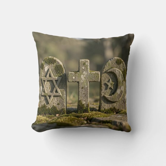Coussin Fondements de la foi – Art de l'architecture sacré (Recto)