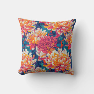 Coussin Fondre Chrysanthemum Pop Art Conception vibrante