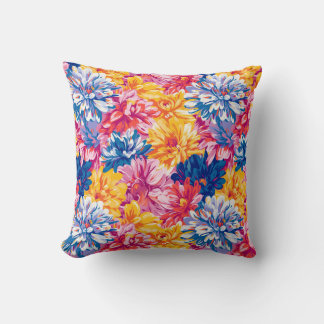 Coussin Fondre Chrysanthemum Pop Art Conception vibrante