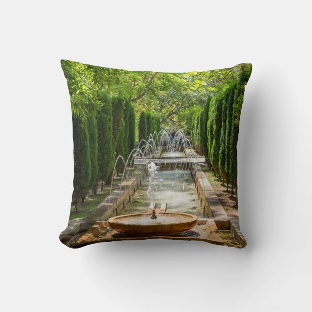 Coussin Fontaine dans les jardins d'Almudaina - Palma de M (Recto)