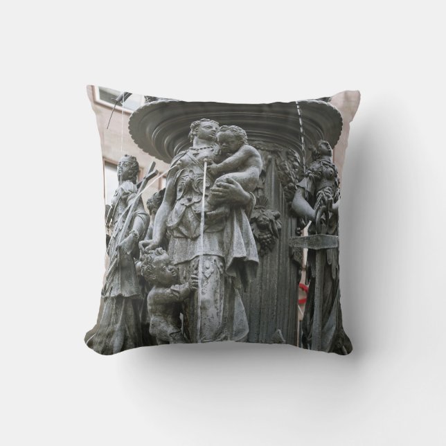 Coussin Fontaine des Vertus à Nuremberg (Recto)