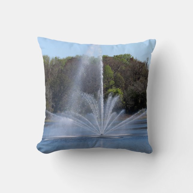 Coussin Fontaine sur un lac (Recto)