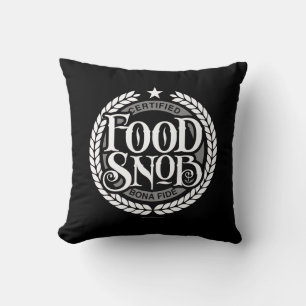 Coussin Food Snob - Amoureux de la nourriture amusant