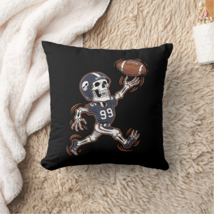 Coussin Football américain Squelette Halloween Football