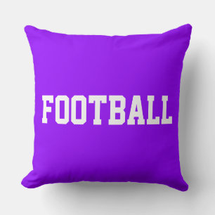 Coussin FOOTBALL Amusant Cool Athlétique Texte Sur Violet