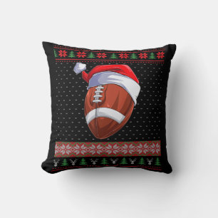 Coussin Football Ball Santa Hat Christmas Fun Ball Père No