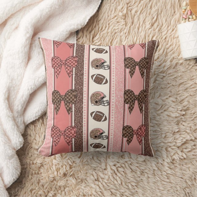 Coussin Football Coquette à motif léopard (2) (Couverture)