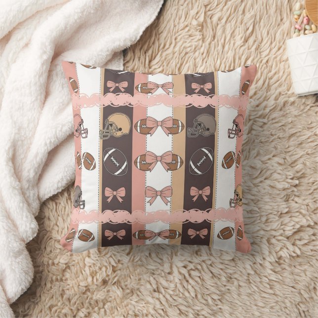 Coussin Football Coquette à motif léopard (6) (Couverture)