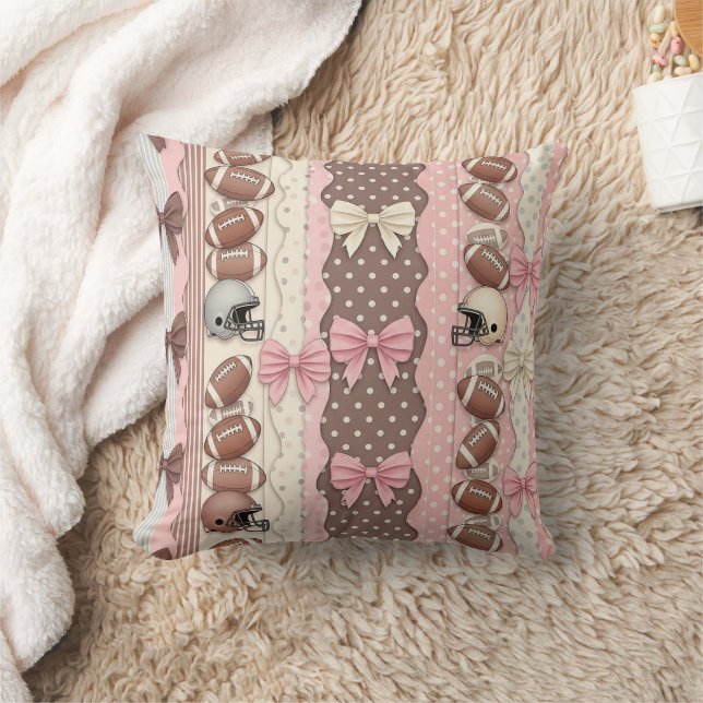 Coussin Football Coquette à motif léopard (9) (Couverture)