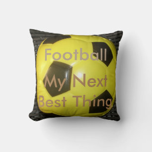 Coussin Football Jaune et Noir (Football)