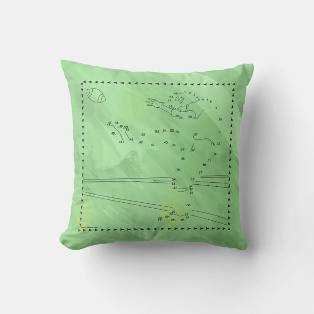 Coussin Football Kicker Connectez Les Points (Recto)