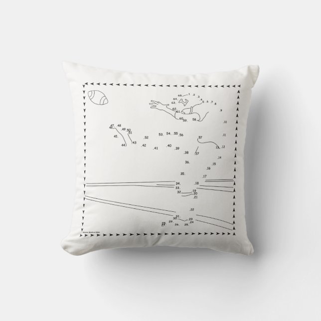 Coussin Football Kicker Connectez Les Points (Recto)