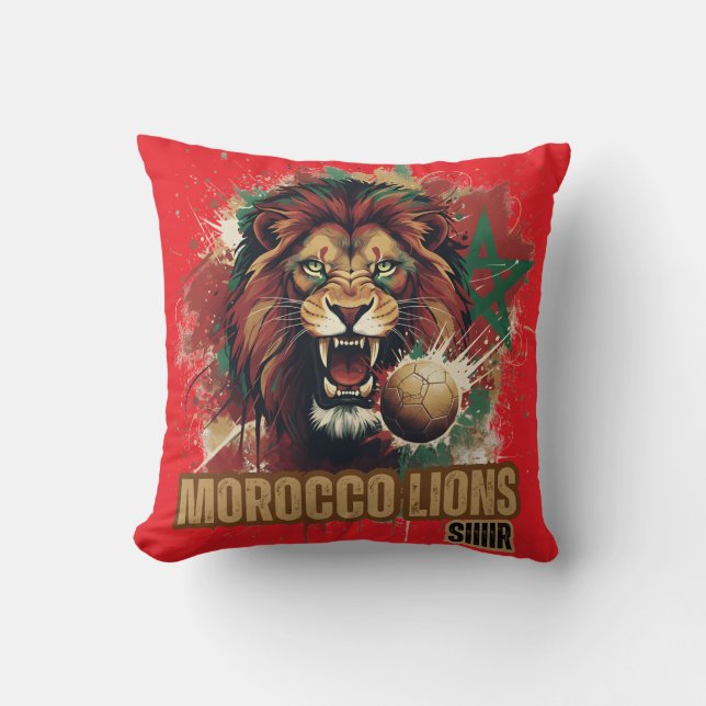 Coussin Football marocain original (Recto)