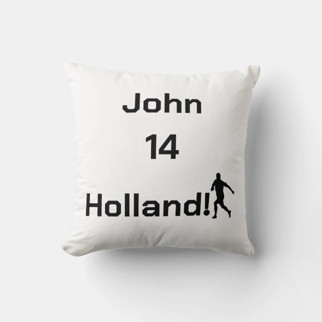 Coussin Football néerlandais, personnalisable (Recto)