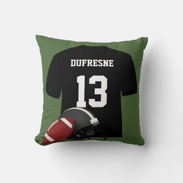 Coussin Football personnalisé Jersey Green (Recto)